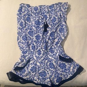 Vintage Havana size M blue and white romper